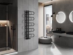 Mexen Kiso dekoratívny kúpeľňový radiátor 1250 x 500 mm, 256 W, čierny - W114-1250-500-00-70