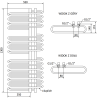Mexen Ops kúpeľňový radiátor 1300 x 550 mm, 694 W, čierny - W122-1300-550-00-70