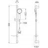 Mexen Kama DS75 sprchová súprava, čierna - 72504DS75-70