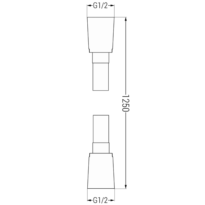 Mexen sprchová hadica 125 cm, zlatá - 79425-50
