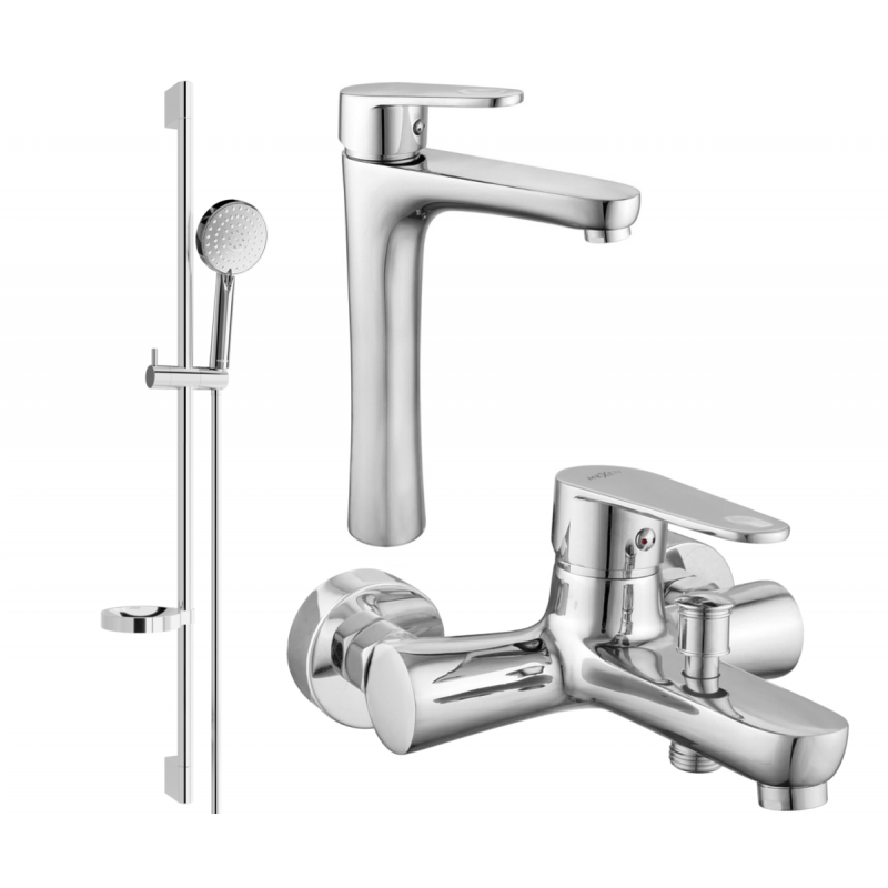 Mexen Kama DS75 vaňový set, chróm - 72513DS75-00