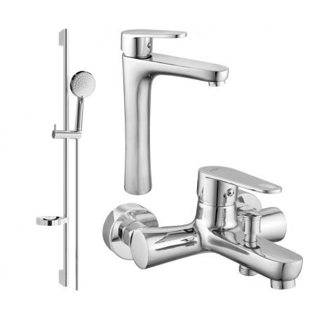 Mexen Kama DS75 vaňový set, chróm - 72513DS75-00