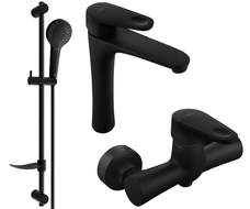 Mexen Kama DF05 sprchová sada, čierna - 72514DF05-70