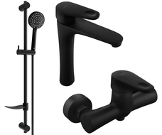 Mexen Kama DF75 sprchová sústava, čierna - 72514DF75-70