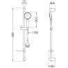 Mexen Kama DS75 sprchová sada, chróm - 72514DS75-00