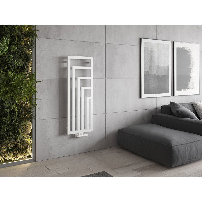 Mexen Alaska dekoratívny radiátor 1216 x 440 mm, 542 W, biely - W205-1216-440-00-20