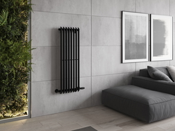 Mexen Atlanta dekoratívny radiátor 1200 x 405 mm, 646 W, Čierna - W211-1200-405-00-70