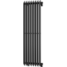 Mexen Atlanta dekoratívny radiátor 1200 x 405 mm, 646 W, čierny - W211-1200-405-00-70