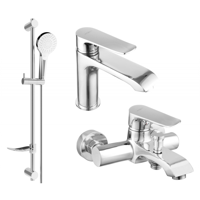 Mexen Pecos DF05 vaňový set, chróm - 72703DF05-00