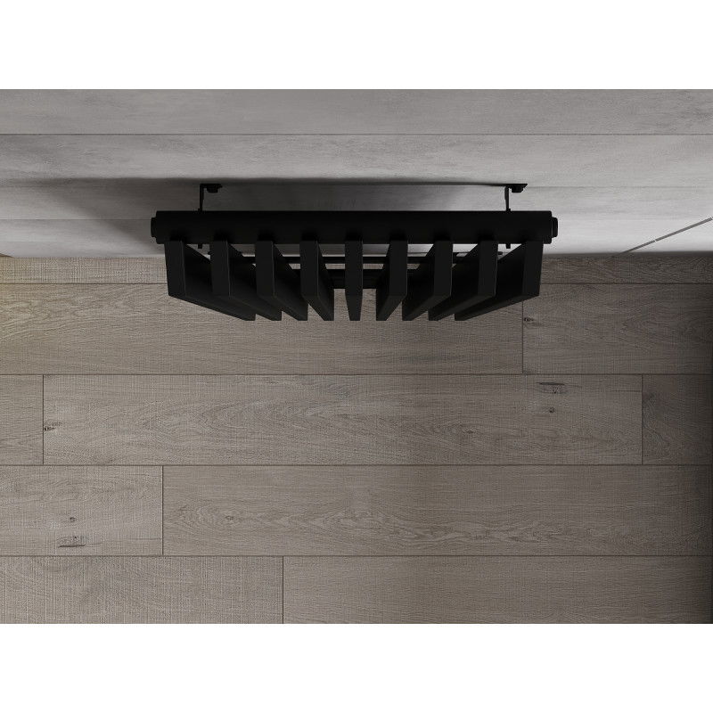 Mexen Aurora dekoratívny radiátor 1800 x 450 mm, 1347 W, čierny - W212-1800-450-00-70