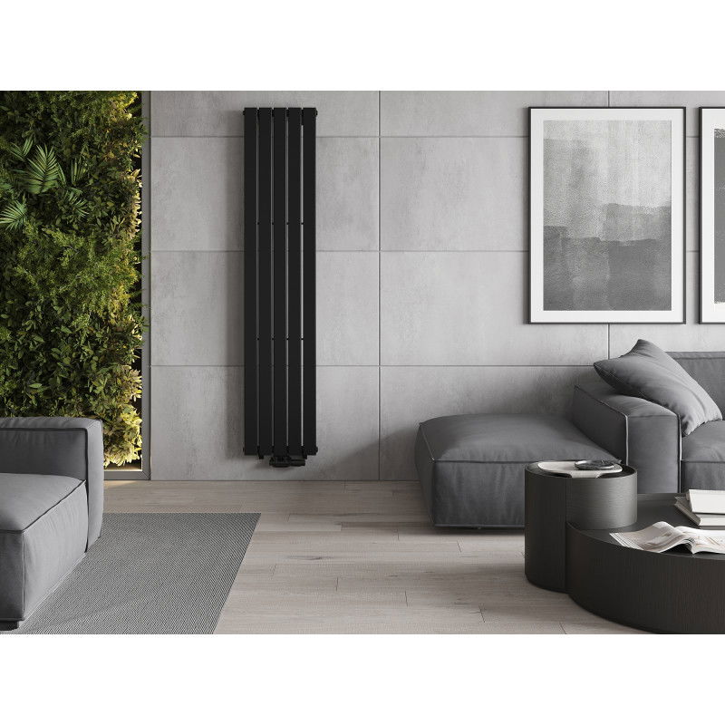 Mexen Boston dekoratívny radiátor 1800 x 376 mm, 740 W, čierny - W213-1800-376-01-70