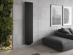 Mexen Boston dekoratívny radiátor 1800 x 376 mm, 740 W, Čierna - W213-1800-376-01-70