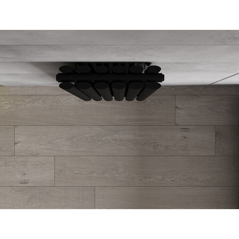 Mexen Dallas dekoratívny radiátor 1600 x 360 mm, 1039 W, čierny - W214-1600-360-00-70