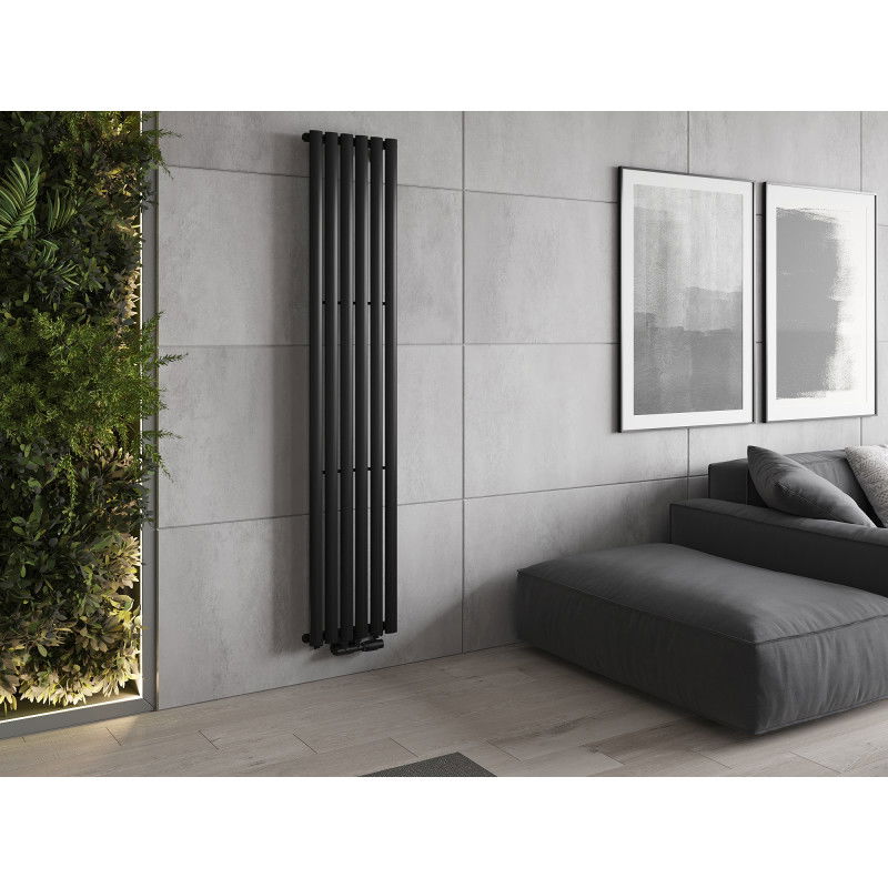 Mexen Oregon dekoratívny radiátor 1800 x 360 mm, 604 W, čierny - W202-1800-350-00-70