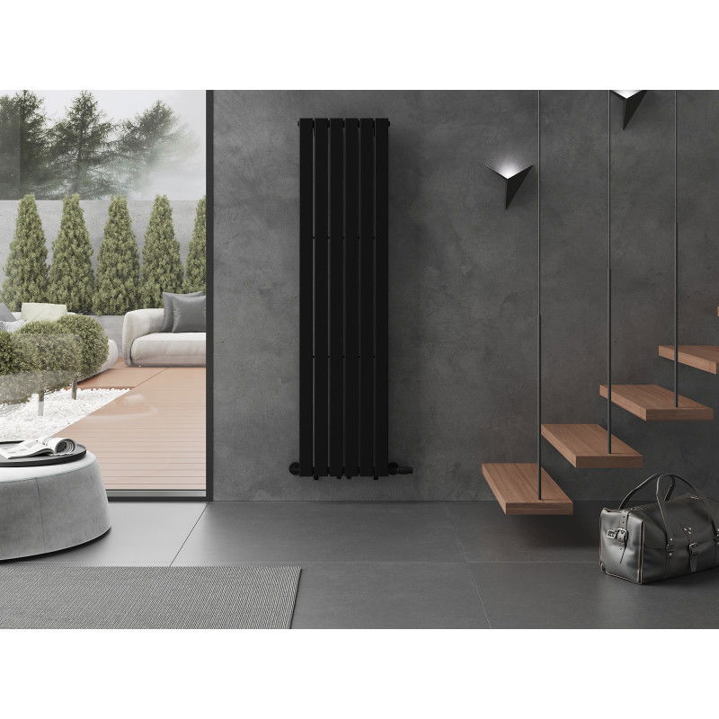 Mexen Boston dekoratívny radiátor 1800 x 452 mm, 888 W, čierny - W213-1800-452-00-70