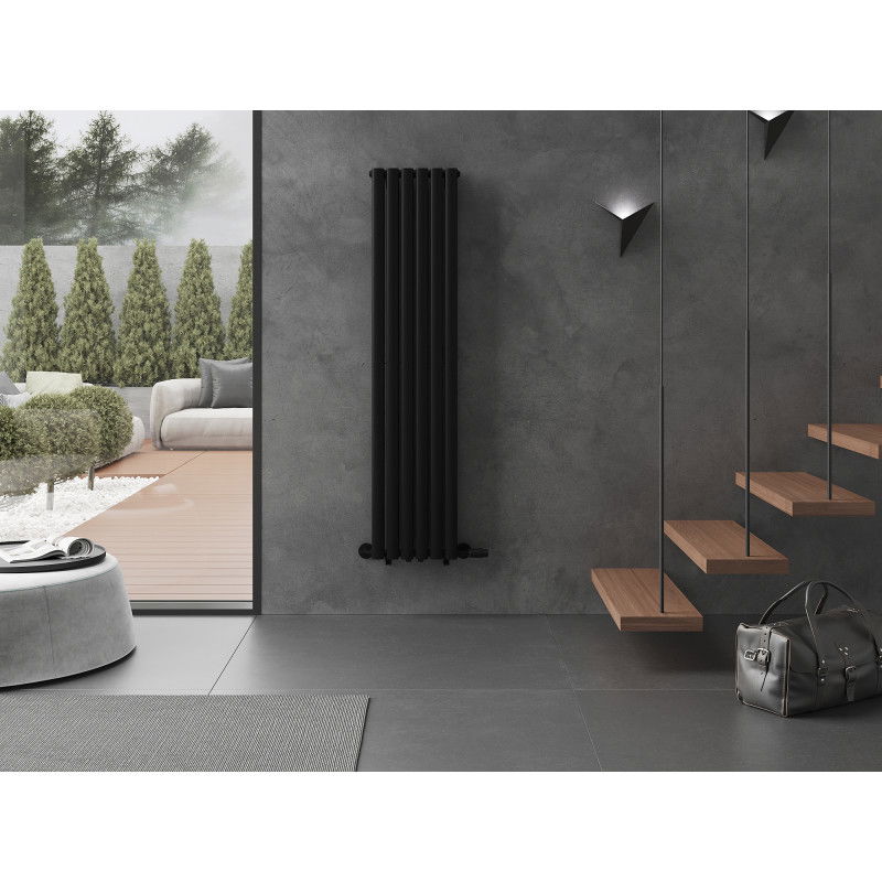 Mexen Dallas dekoratívny radiátor 1600 x 360 mm, 1039 W, čierny - W214-1600-360-00-70