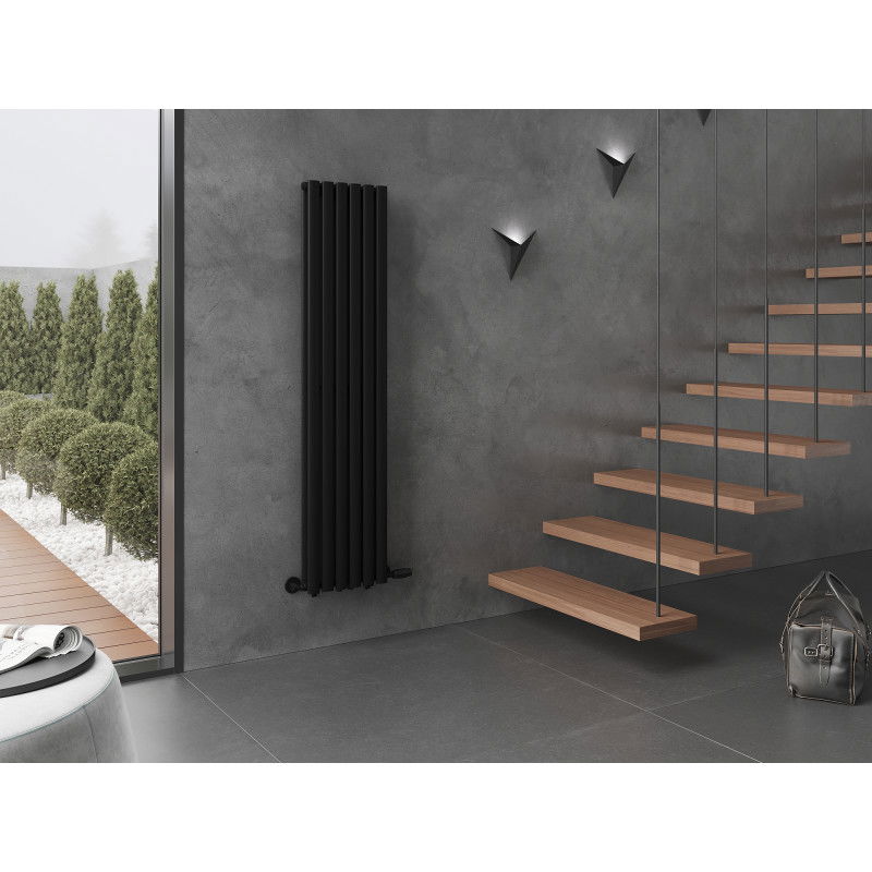 Mexen Dallas dekoratívny radiátor 1600 x 360 mm, 1039 W, čierny - W214-1600-360-00-70
