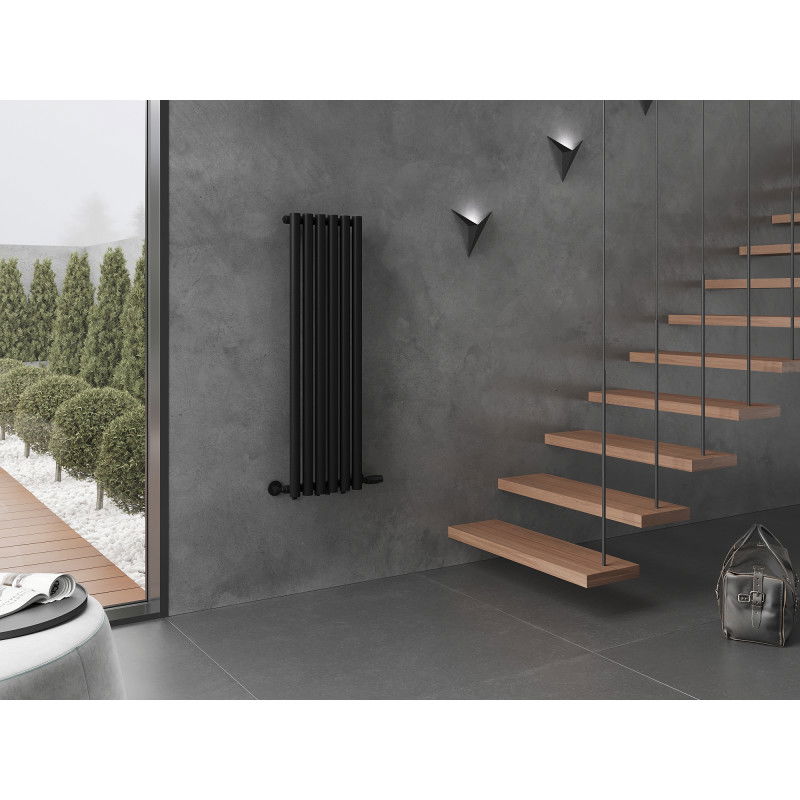 Mexen Nevada dekoračný radiátor 1200 x 360 mm, 483 W, čierny - W201-1200-360-00-70
