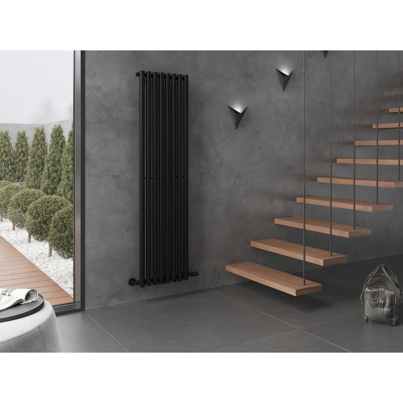 Mexen Nevada dekoratívny radiátor 1800 x 480 mm, 940 W, čierny - W201-1800-480-00-70