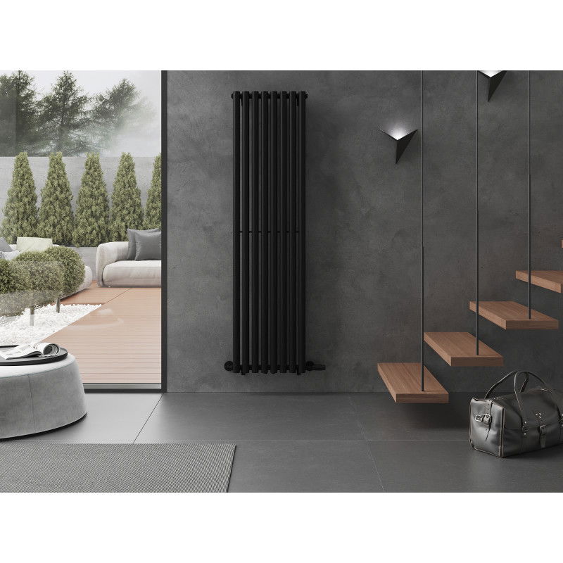 Mexen Nevada dekoratívny radiátor 1800 x 480 mm, 940 W, čierny - W201-1800-480-00-70