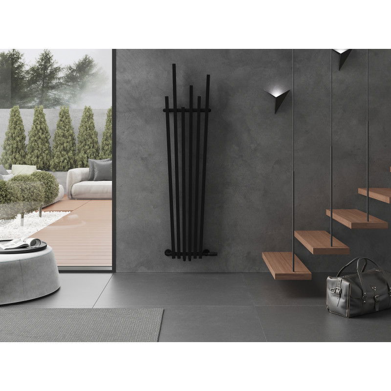 Mexen Omaha dekoratívny radiátor 1800 x 420 mm, 655 W, čierny - W208-1800-420-00-70