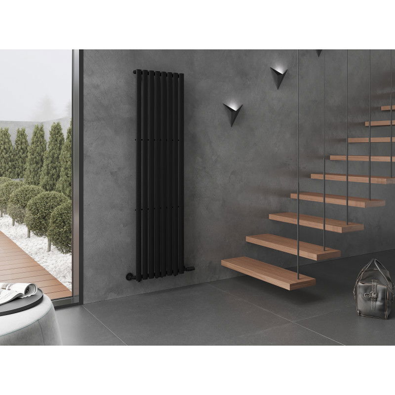 Mexen Oregon dekoratívny radiátor 1800 x 480 mm, 805 W, čierny - W202-1800-490-00-70