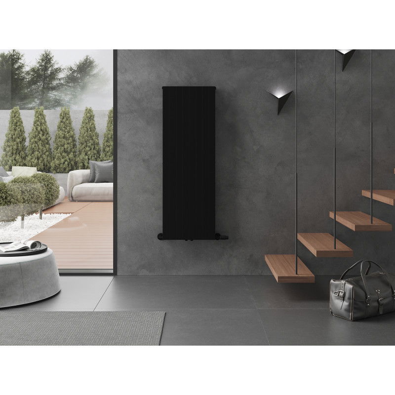 Mexen Topeka dekoratívny radiátor 1400 x 480 mm, 950 W, čierny - W210-1400-480-00-70