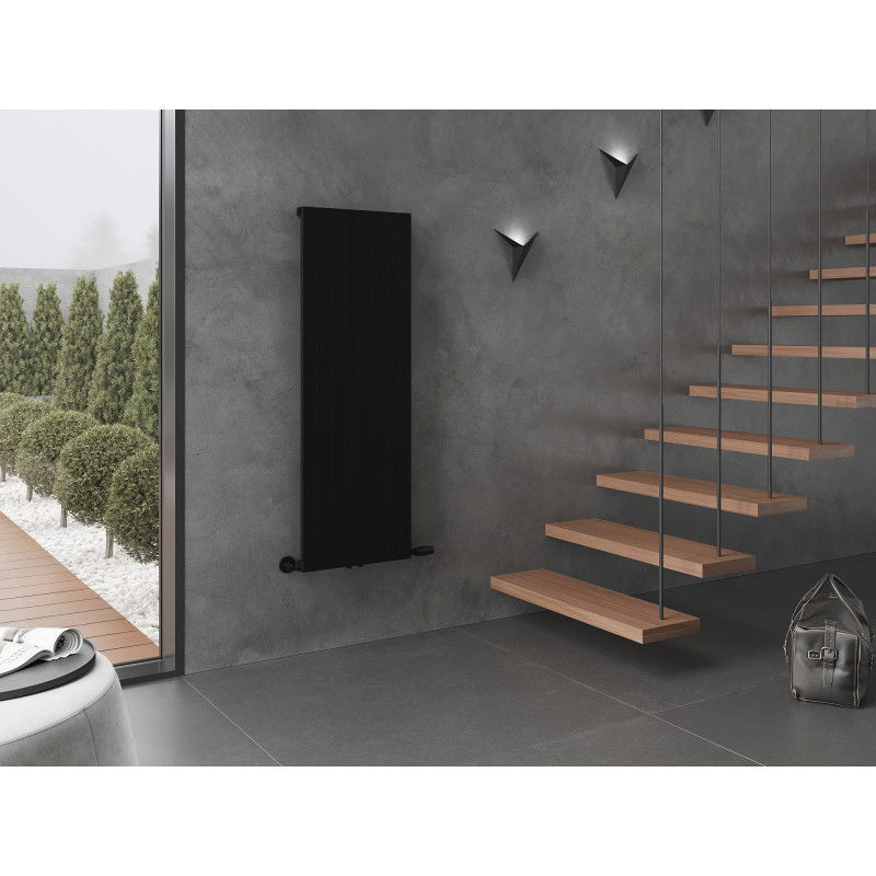 Mexen Topeka dekoratívny radiátor 1400 x 480 mm, 950 W, čierny - W210-1400-480-00-70