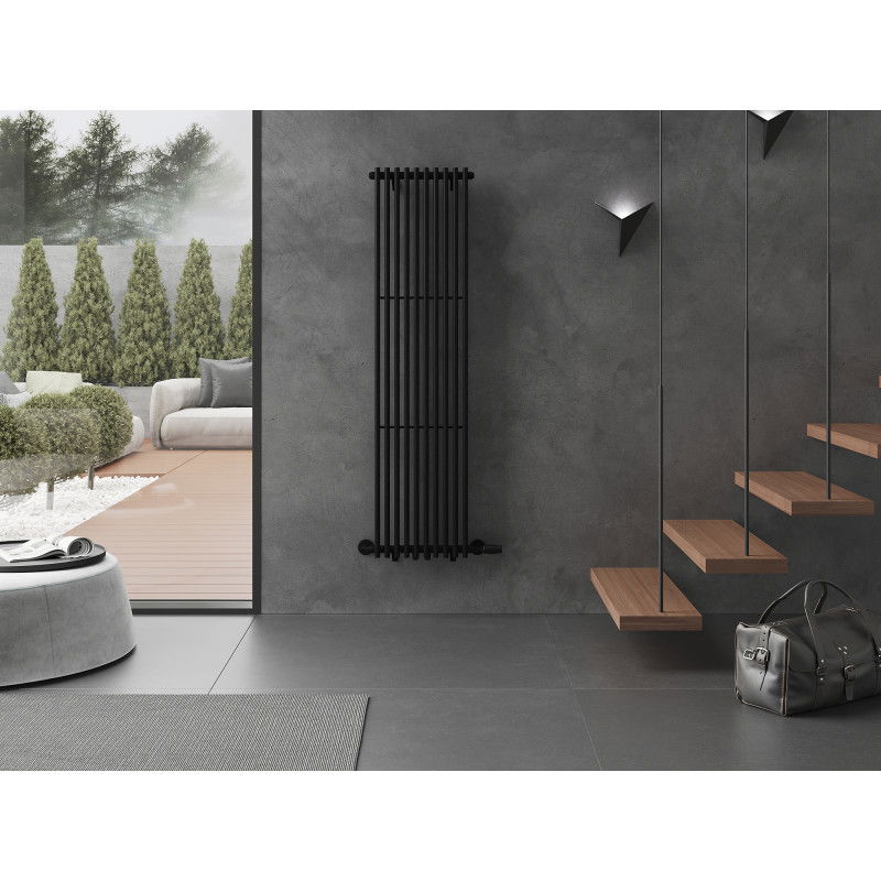 Mexen Tulsa dekoratívny radiátor 1600 x 420 mm, 613 W, čierny - W219-1600-420-00-70