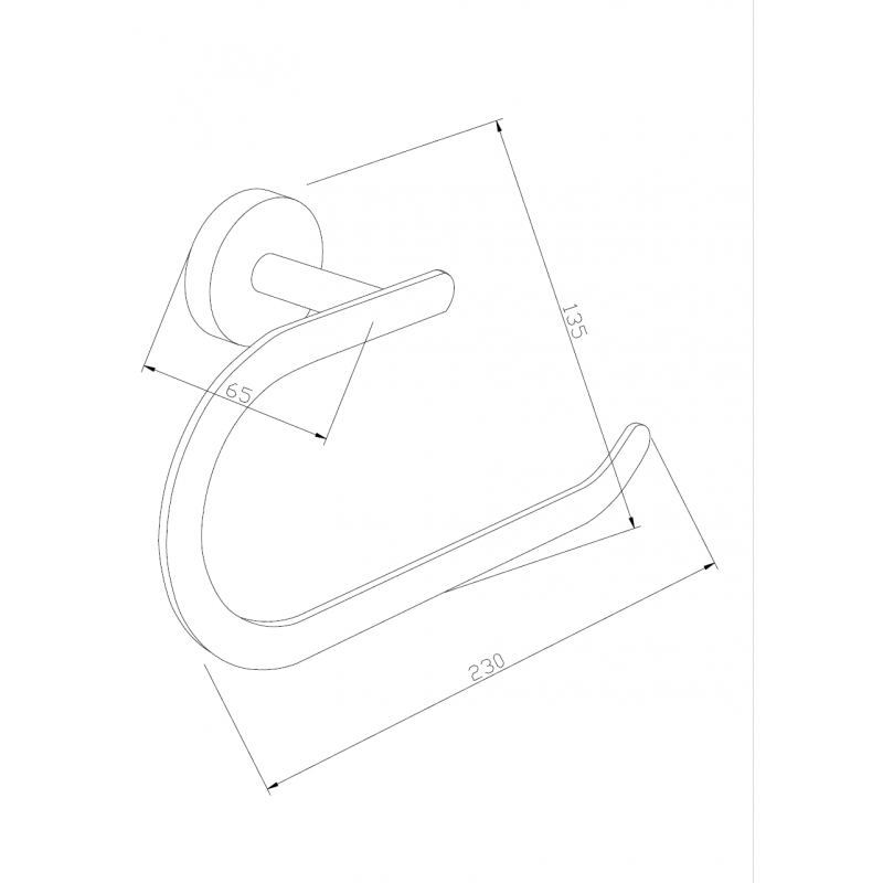 Mexen Loft vešiak na uterák, chróm - 7012632-00