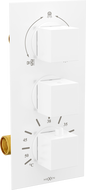 Mexen Cube termostatická vaňovo-sprchová batéria s 3 vývodmi, biela - 77503-20