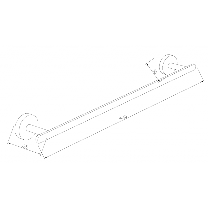 Mexen Loft vešiak na uterák, čierny - 7012624-70