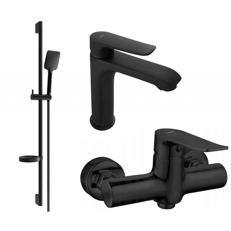 Mexen Pecos DS62 sprchový set, čierny - 72704DS62-70