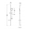 Mexen Pecos DS75 sprchový set, chróm - 72704DS75-00