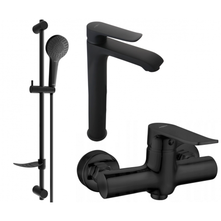 Mexen Pecos DF05 sprchová sada, čierna - 72714DF05-70