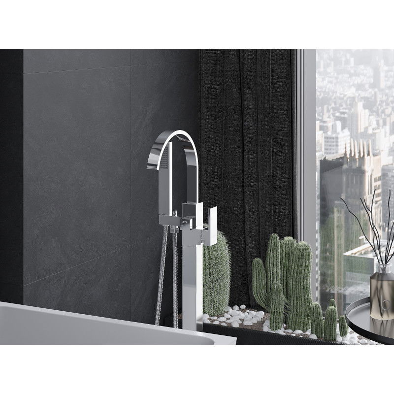 Mexen Veda voľne stojaca vaňová batéria, chróm - 75433-00