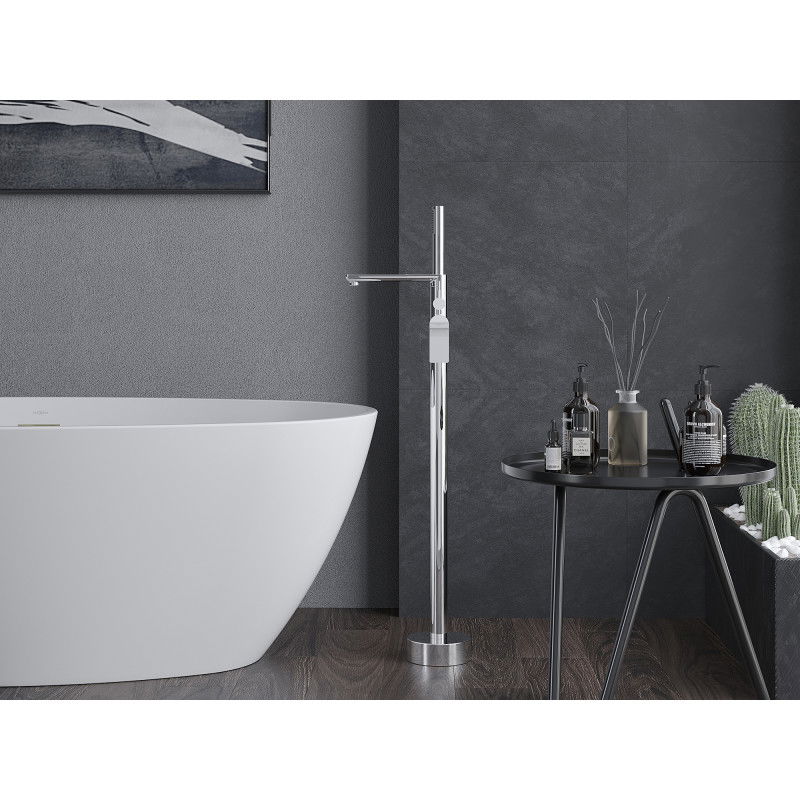 Mexen Leda voľne stojaca vaňová batéria, chróm - 75633-00