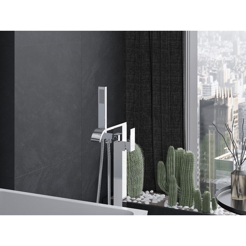 Mexen Lava samostatne stojaca vaňová batéria, chróm - 752433-00