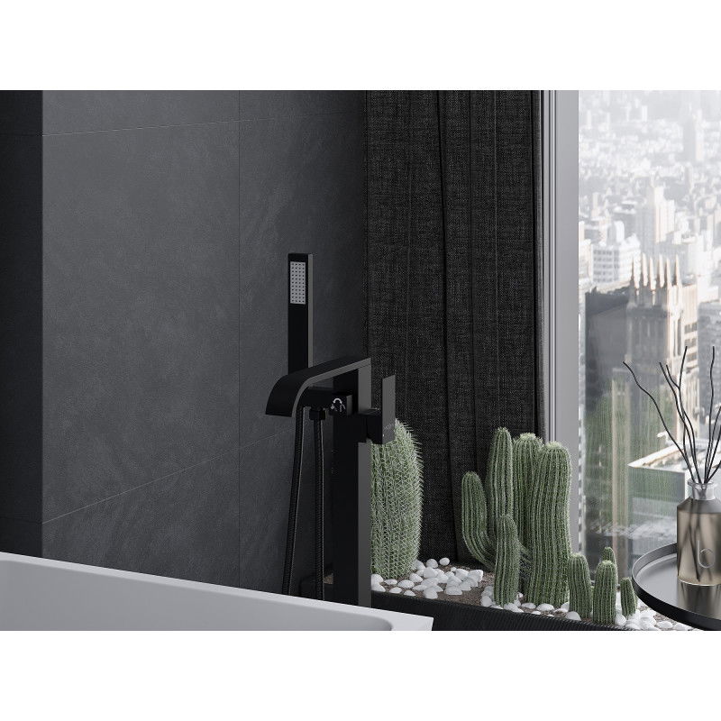 Mexen Lava voľne stojaca vaňová batéria, čierna - 752433-70