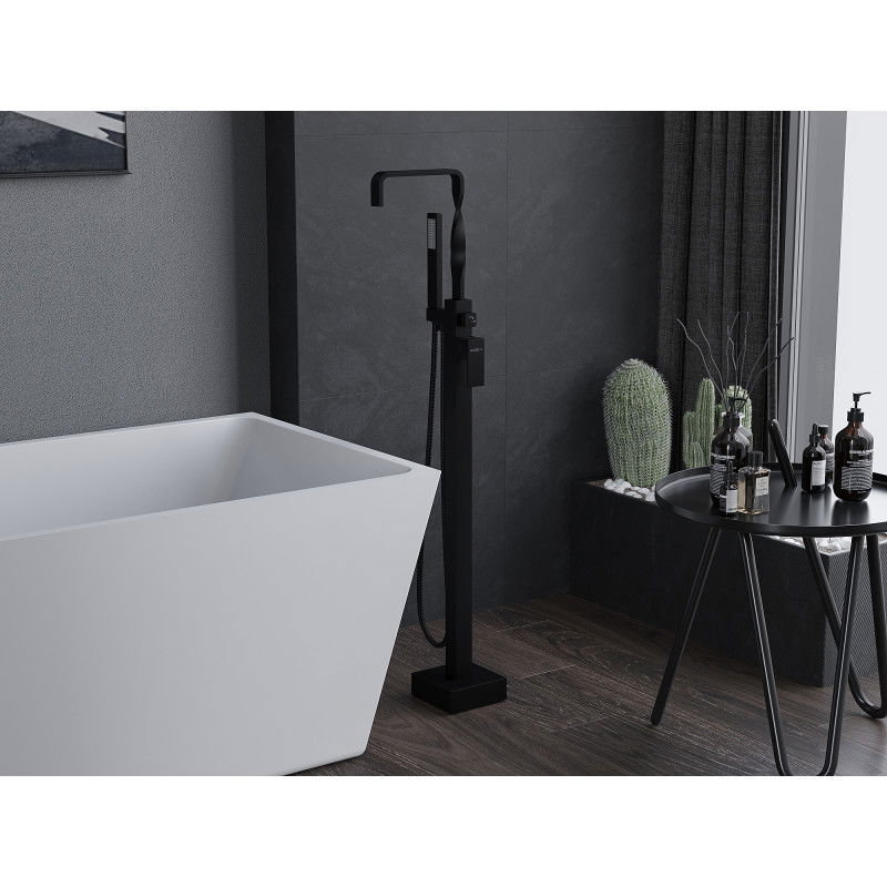 Mexen Avila voľne stojaca vaňová batéria, čierna - 75833-70