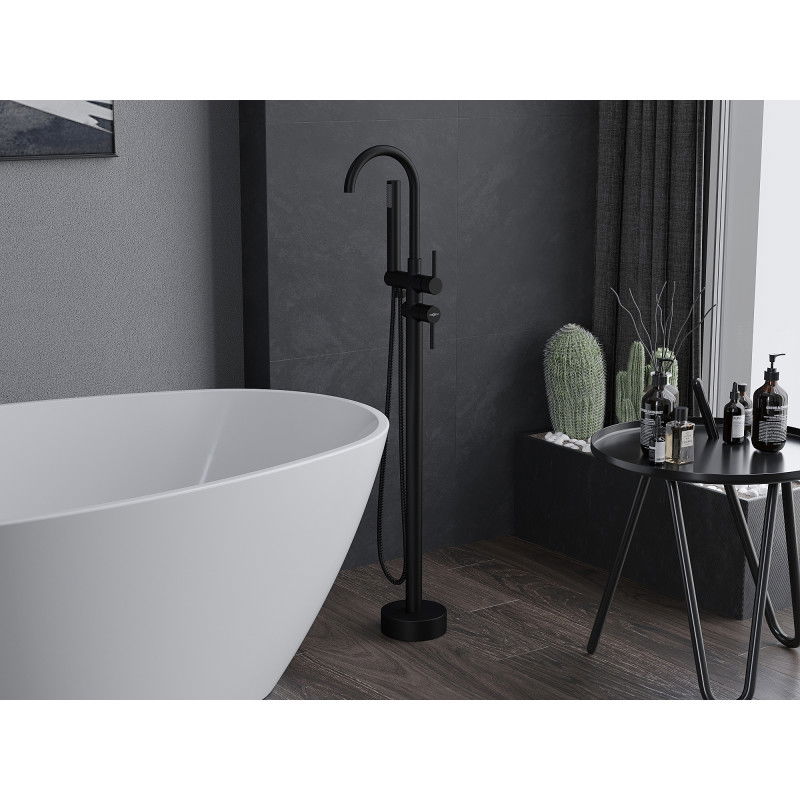 Mexen Alma voľne stojaca vaňová batéria, čierna - 75033-70