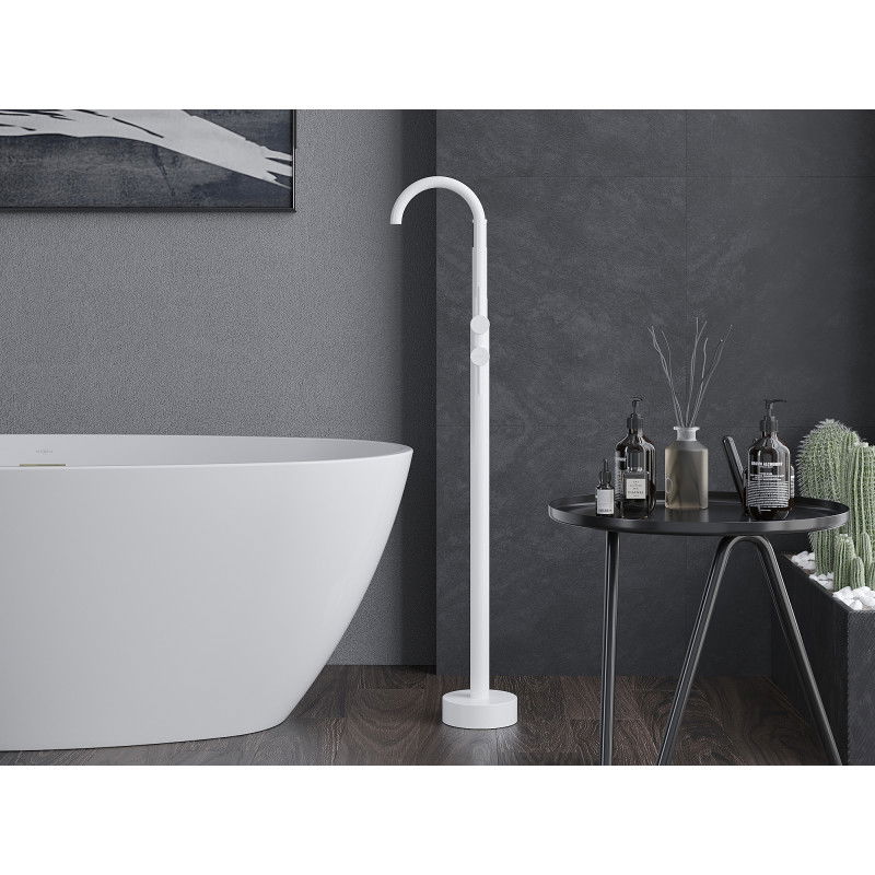 Mexen Alma samostatne stojaca vaňová batéria, biela - 75033-20