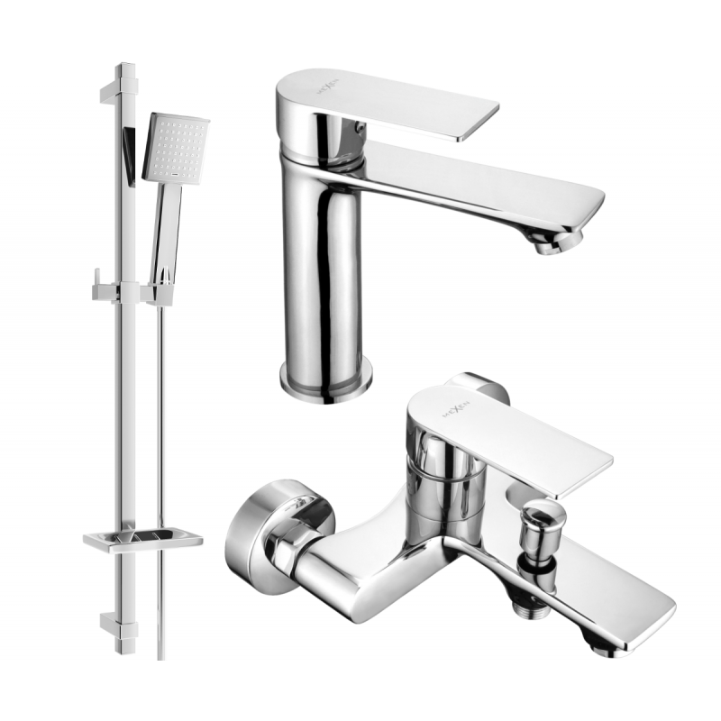 Mexen Royo DQ45 kúpeľňový set, chróm - 72203DQ45-00