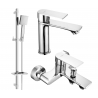 Mexen Royo DQ45 kúpeľňový set, chróm - 72203DQ45-00