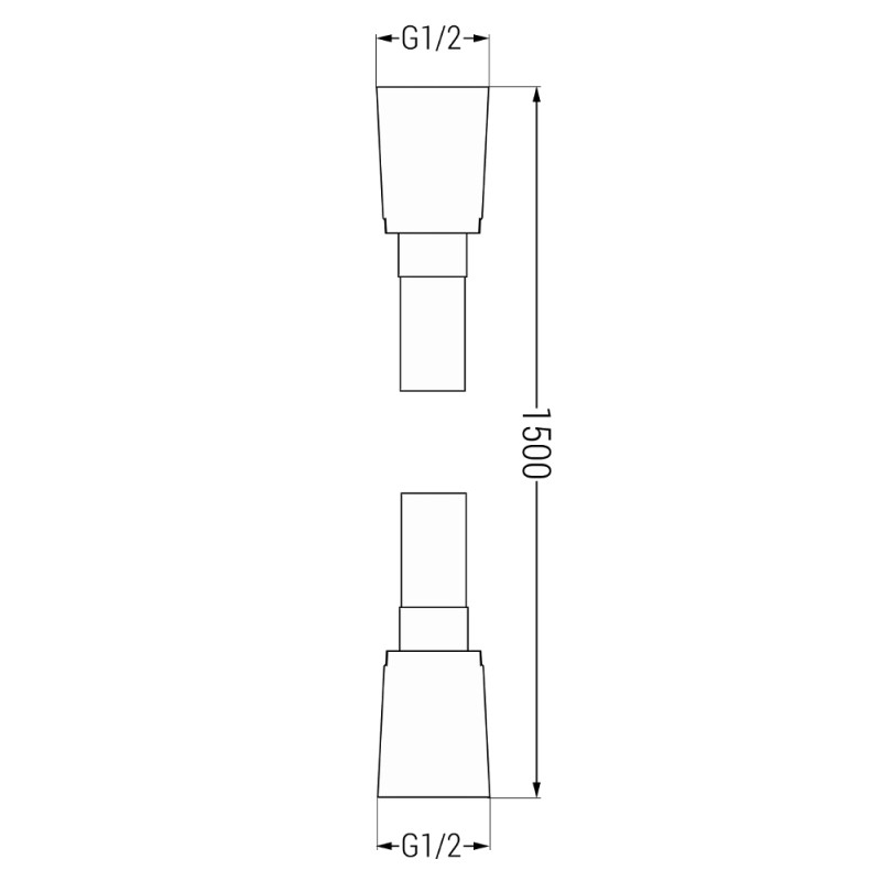 Mexen sprchová hadica 150 cm, brúsená šedá - 79450-66