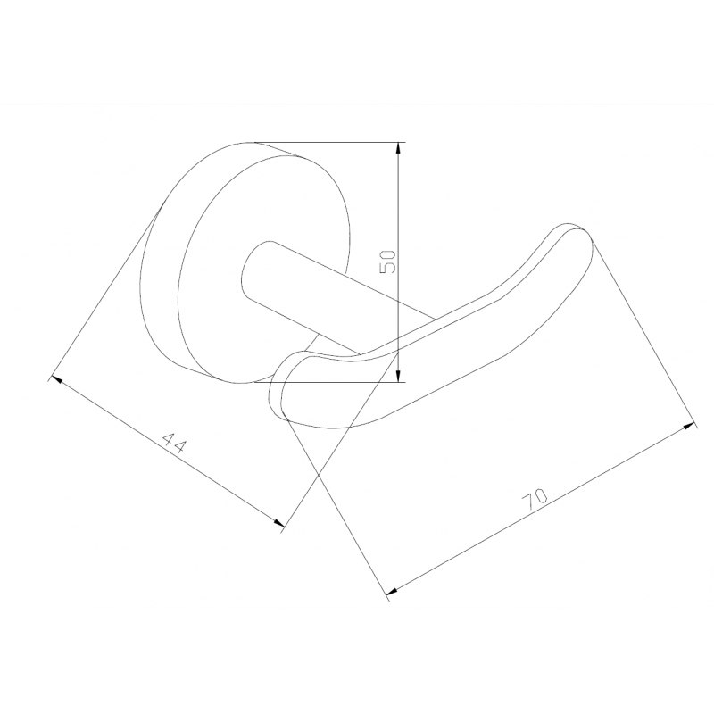 Mexen Loft dvojitý háčik na uteráky, chróm - 7012635-00