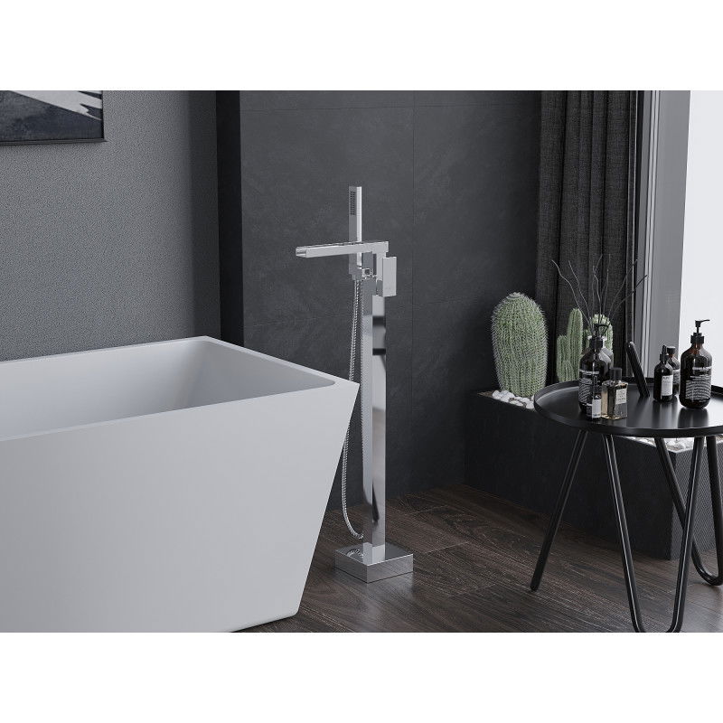 Mexen Algar samostatne stojaca batéria vaňová, chróm - 75733-00