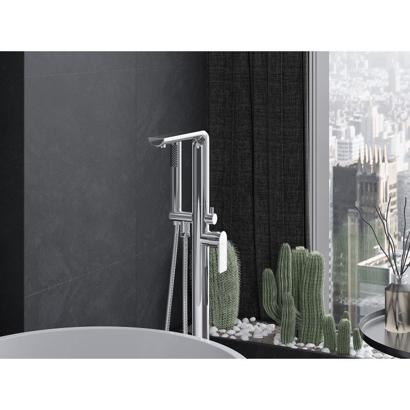 Mexen Roxy voľne stojaca vaňová batéria, chróm - 75533-00