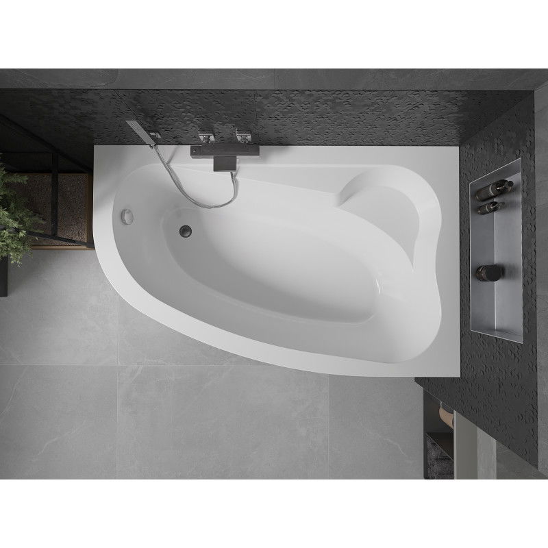 Mexen Westa rohová vaňa pravá 160 x 100 cm, biela - 560116010002