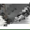 Mexen Cube obdĺžniková vaňa 170 x 80 cm s obkladom a 1-krídlovou sprchovou zástenou 50 cm, Čierny vzor - 550517080X9505007070
